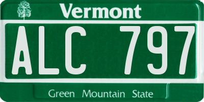 VT license plate ALC797