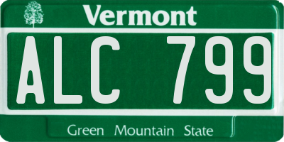 VT license plate ALC799