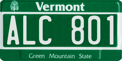 VT license plate ALC801