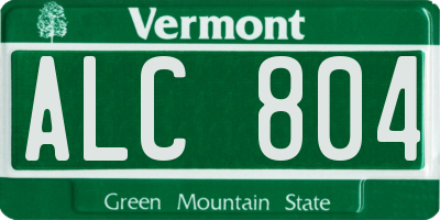 VT license plate ALC804