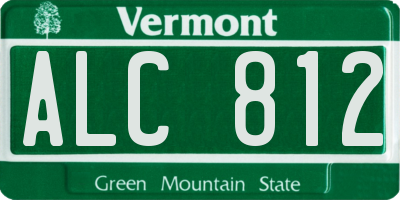 VT license plate ALC812