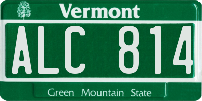 VT license plate ALC814