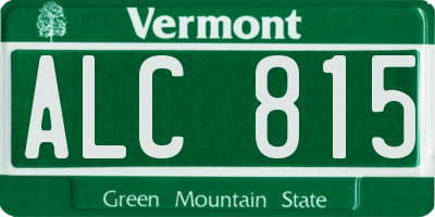 VT license plate ALC815