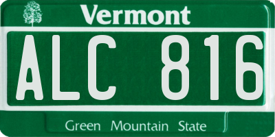VT license plate ALC816