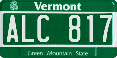 VT license plate ALC817
