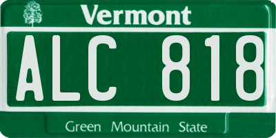 VT license plate ALC818
