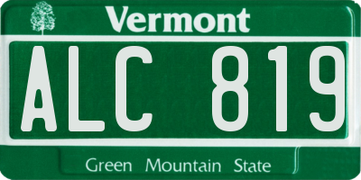 VT license plate ALC819