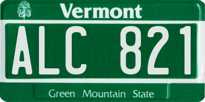 VT license plate ALC821