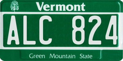 VT license plate ALC824