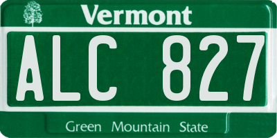 VT license plate ALC827