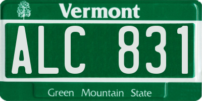 VT license plate ALC831