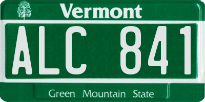VT license plate ALC841