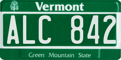 VT license plate ALC842
