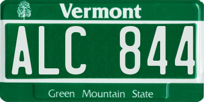 VT license plate ALC844
