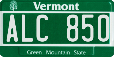 VT license plate ALC850