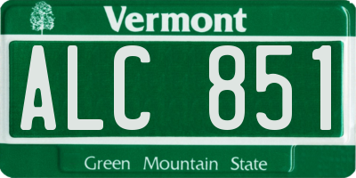 VT license plate ALC851