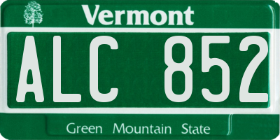VT license plate ALC852