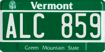 VT license plate ALC859