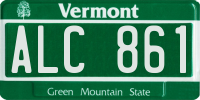 VT license plate ALC861