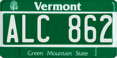 VT license plate ALC862