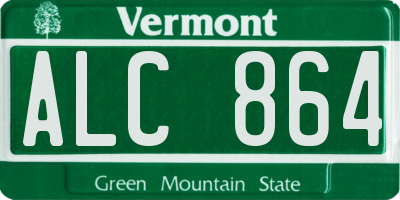 VT license plate ALC864