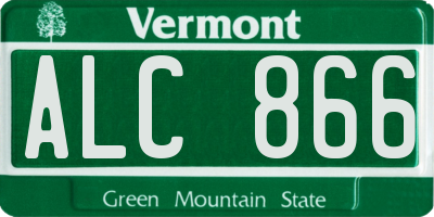 VT license plate ALC866