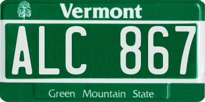 VT license plate ALC867