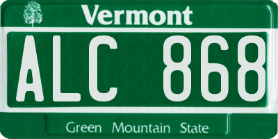 VT license plate ALC868
