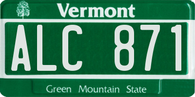 VT license plate ALC871