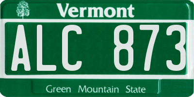 VT license plate ALC873
