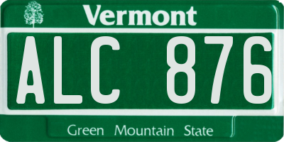 VT license plate ALC876