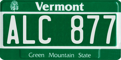 VT license plate ALC877