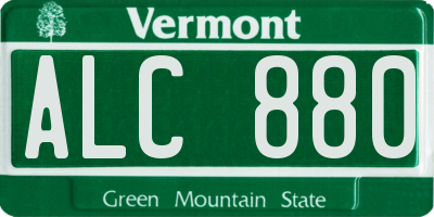 VT license plate ALC880