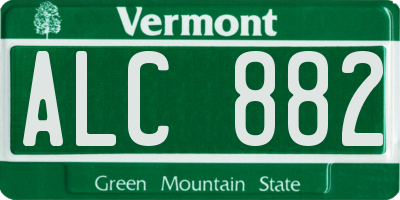 VT license plate ALC882