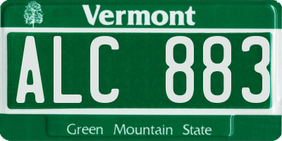 VT license plate ALC883
