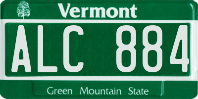 VT license plate ALC884