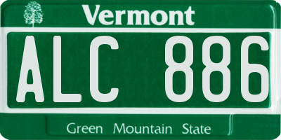 VT license plate ALC886