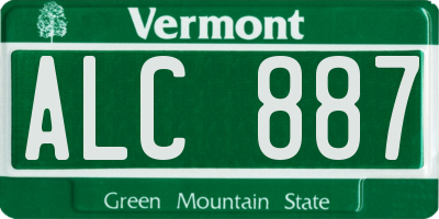 VT license plate ALC887