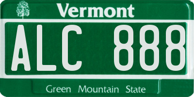 VT license plate ALC888