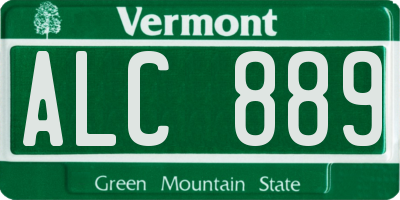 VT license plate ALC889