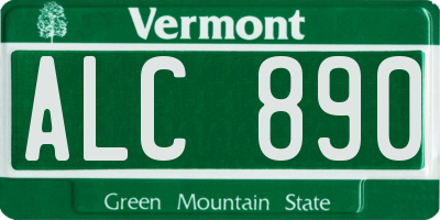 VT license plate ALC890