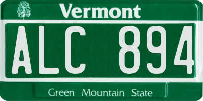 VT license plate ALC894