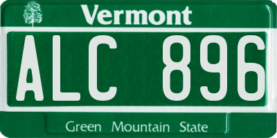 VT license plate ALC896