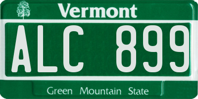 VT license plate ALC899