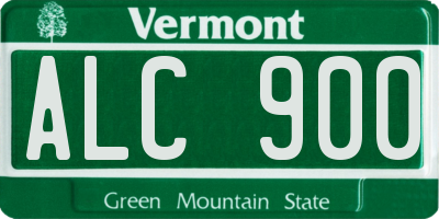 VT license plate ALC900