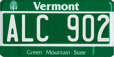 VT license plate ALC902