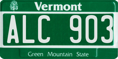 VT license plate ALC903