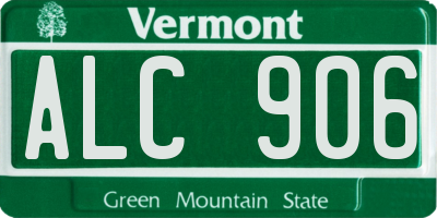 VT license plate ALC906