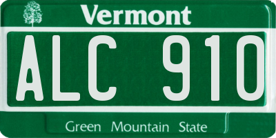 VT license plate ALC910