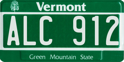VT license plate ALC912